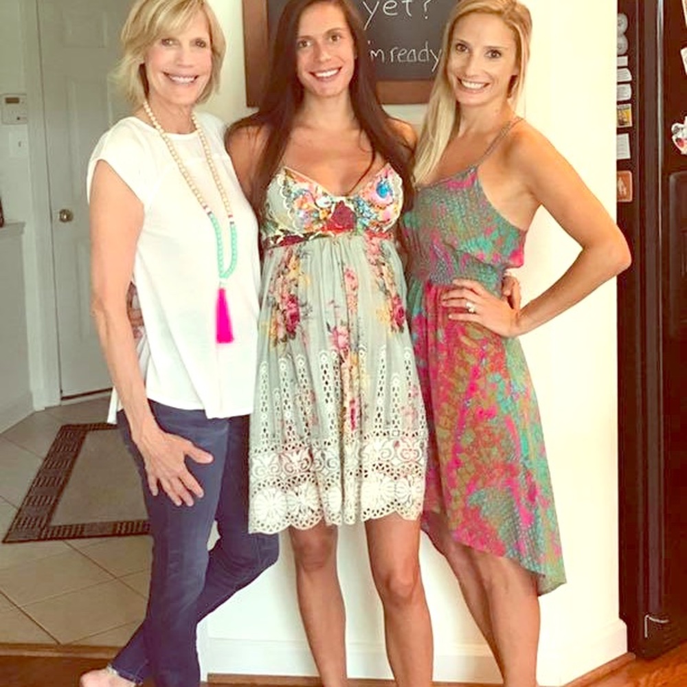 Super cute high low colorful cocktail dress